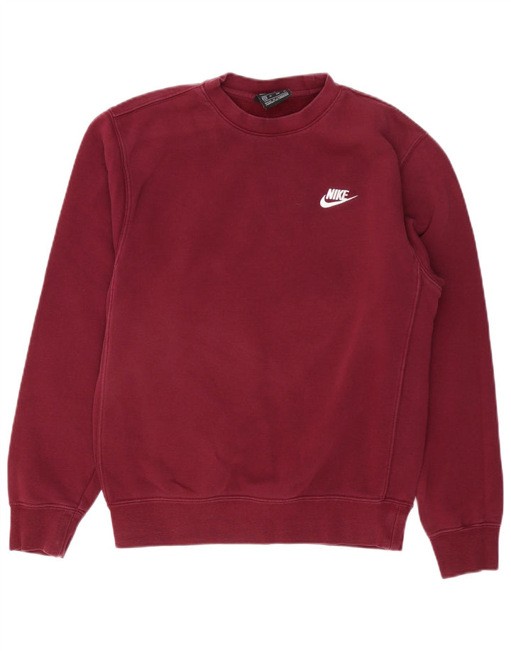 Felpa da uomo NIKE maglione XS bordeaux in cotone