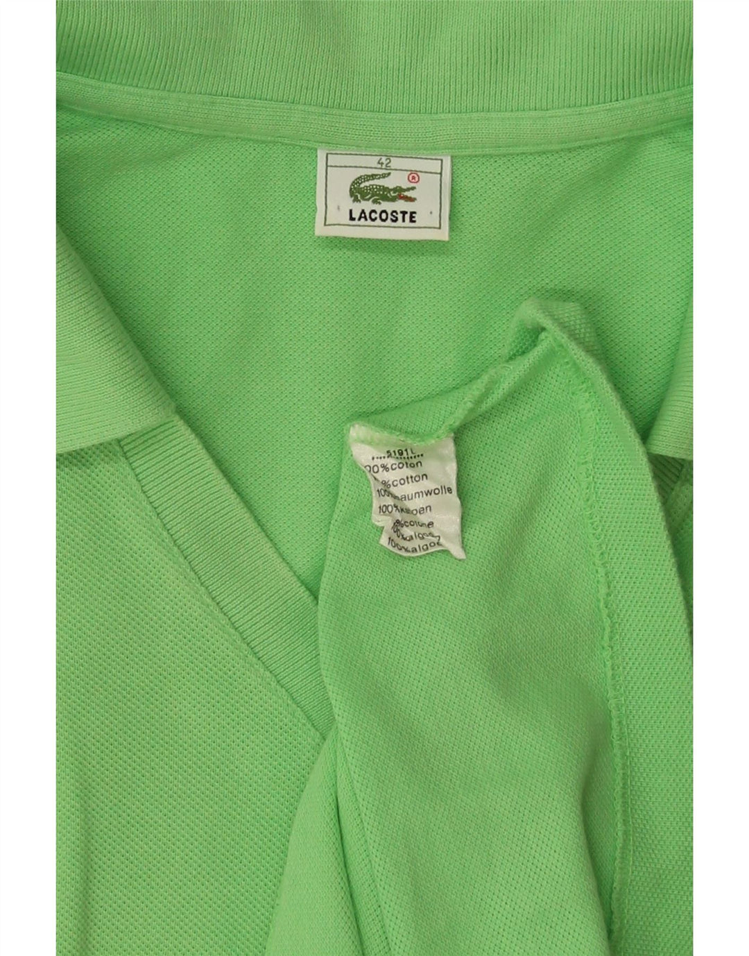 Polo senza maniche da donna Lacoste taglia 42 grande in cotone verde
