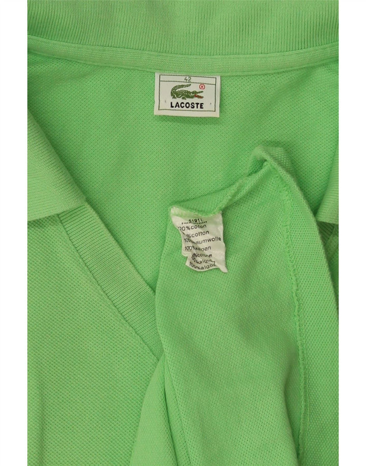Polo senza maniche da donna Lacoste taglia 42 grande in cotone verde
