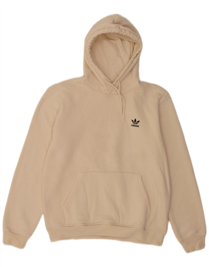 Felpa con cappuccio da uomo Adidas in cotone beige medio