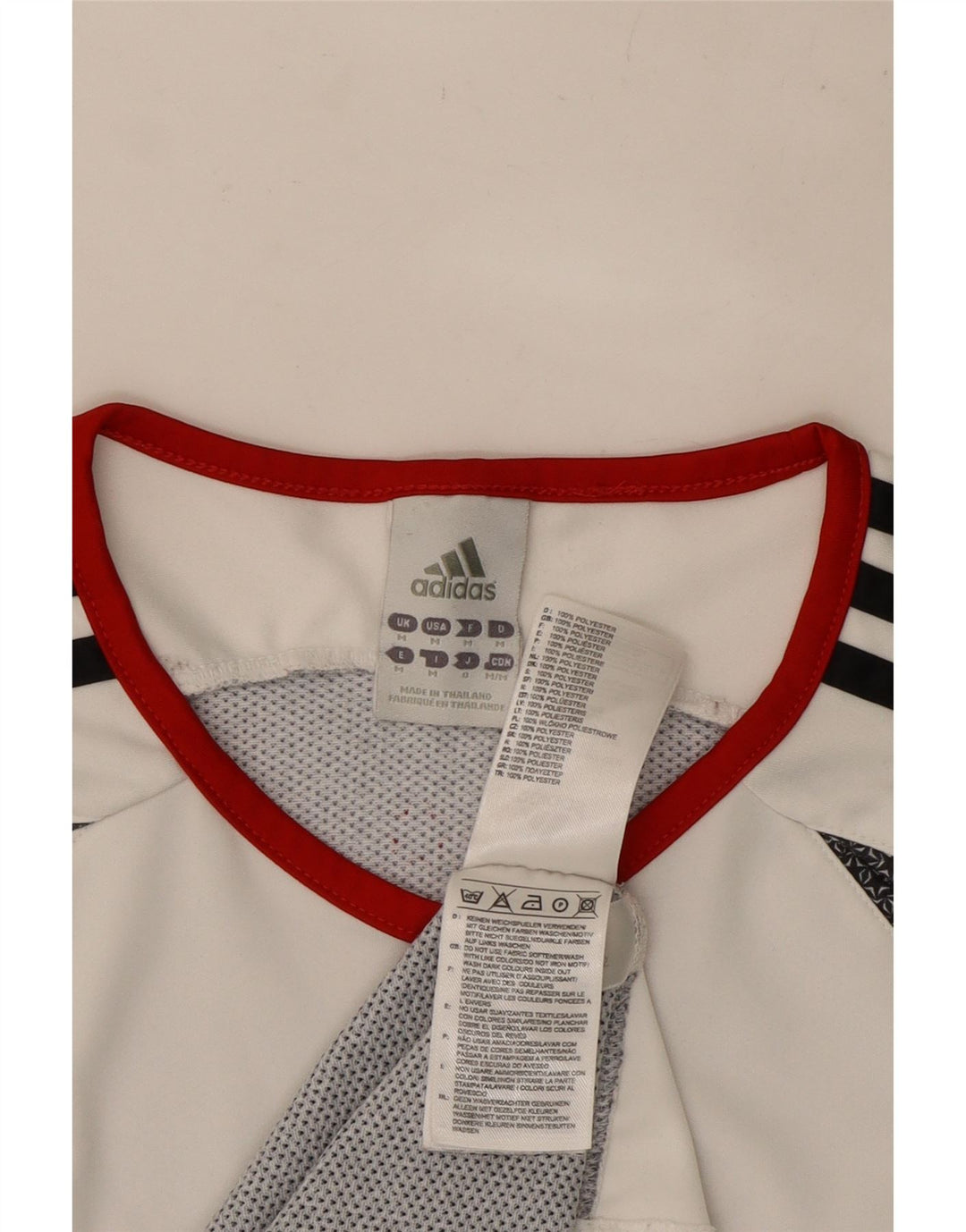 T-shirt Adidas Climacool da uomo Top in poliestere color block bianco medio