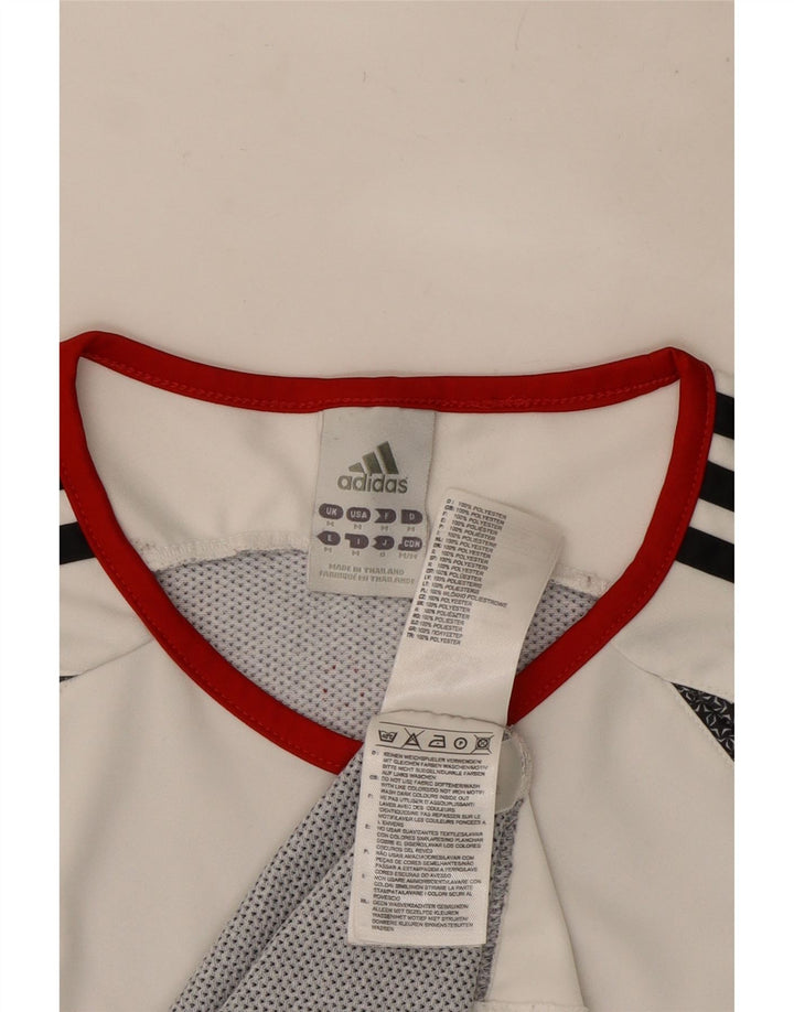 T-shirt Adidas Climacool da uomo Top in poliestere color block bianco medio