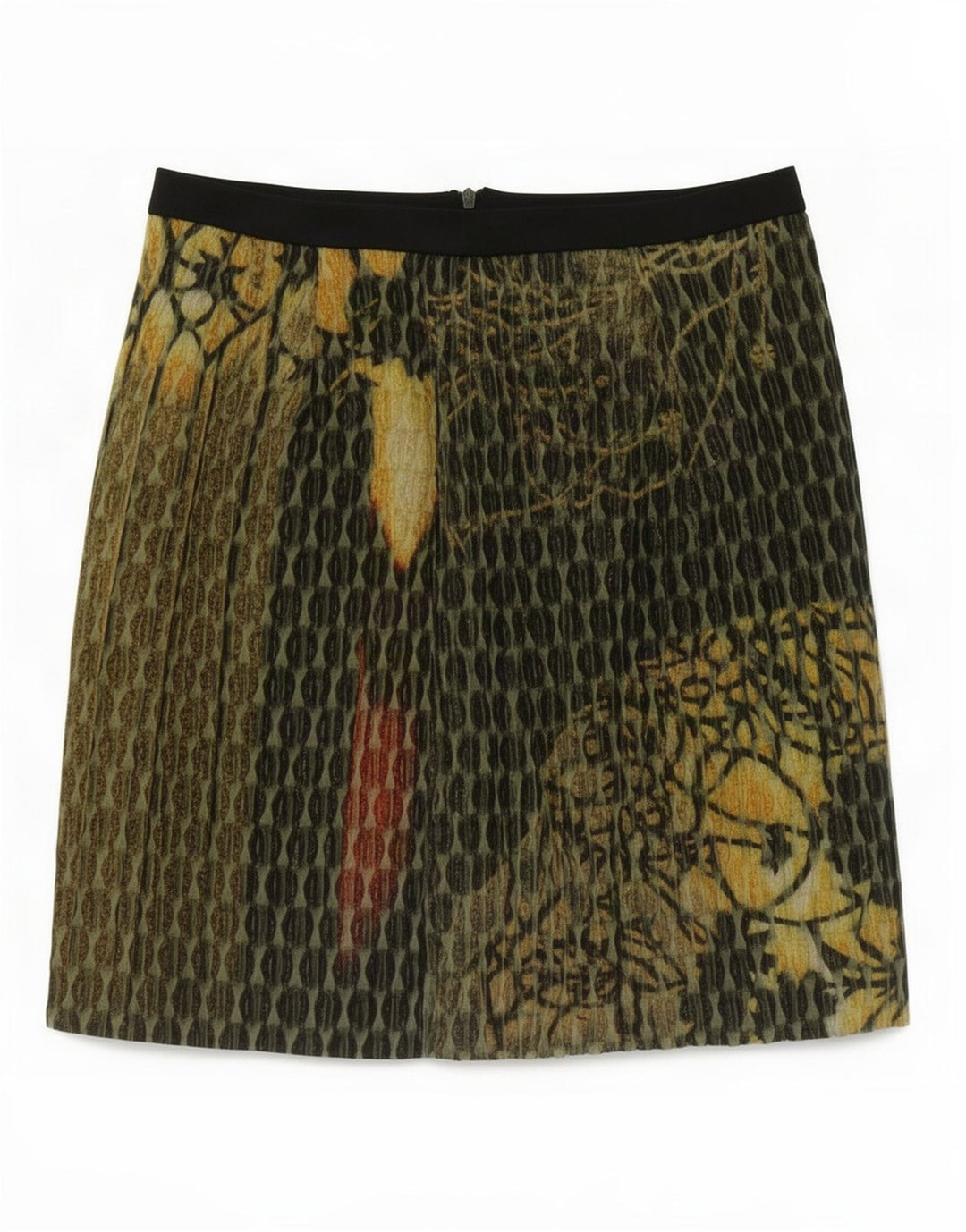 Minigonna vintage da donna con motivo astratto media W28 multicolore