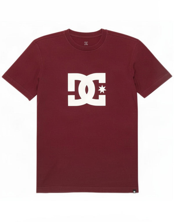 T-shirt grafica da uomo DC Top grande in cotone marrone