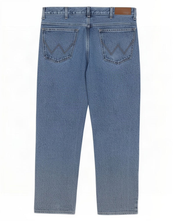Jeans dritti da uomo Wrangler W36 L32 cotone blu