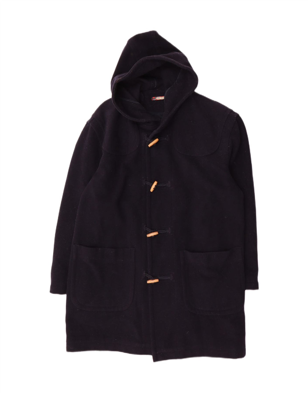 Montgomery con cappuccio dall'eleganza rilassata da uomo Sisley UK 36 Small Lana blu navy