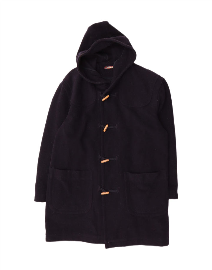 Montgomery con cappuccio dall'eleganza rilassata da uomo Sisley UK 36 Small Lana blu navy