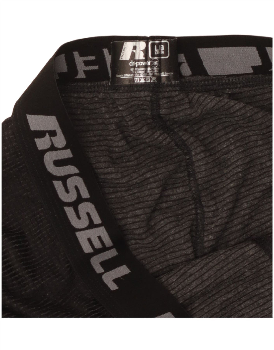 Leggings grafici da uomo Russell Athletic grandi in poliestere nero