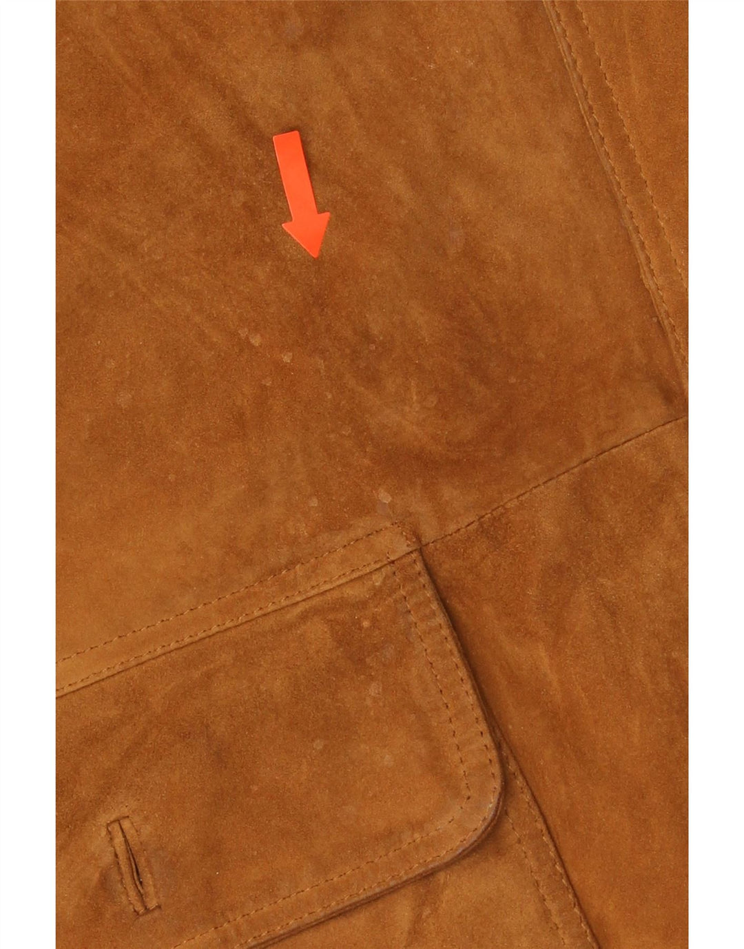 Giubbotto bomber vintage in pelle scamosciata da uomo IT 54 2XL Marrone