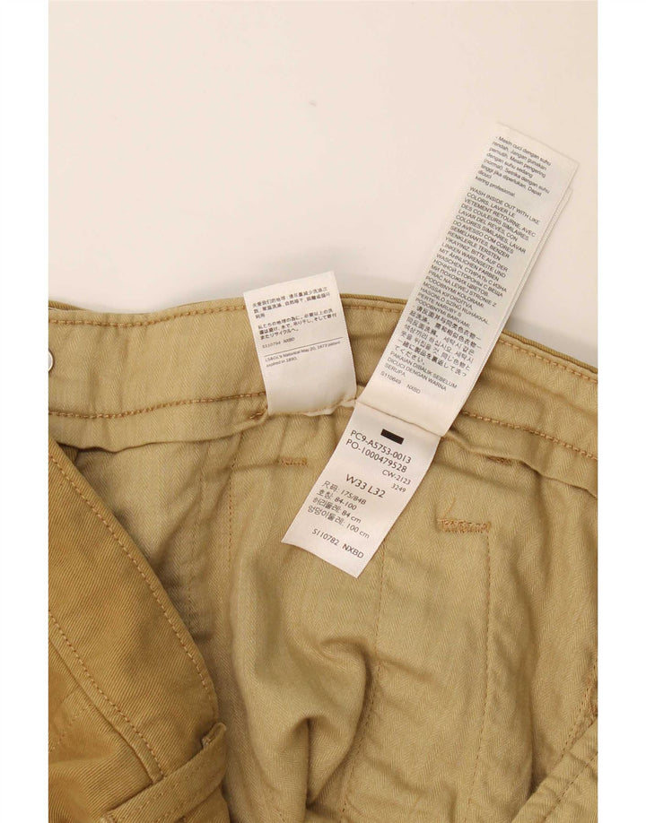 Pantaloni chino dritti da uomo Levi's W33 L32 in cotone beige