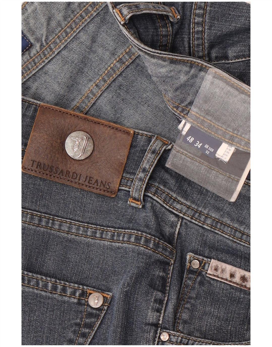 Jeans dritti da uomo Trussardi W32 L34 Blu