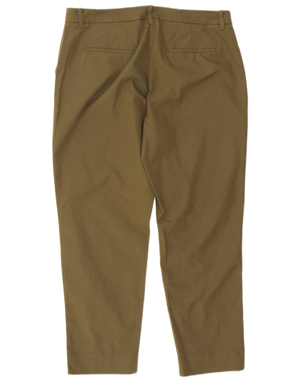 Pantaloni chino affusolati da donna Marks & Spencer UK 14 Large W34 L25 Cachi