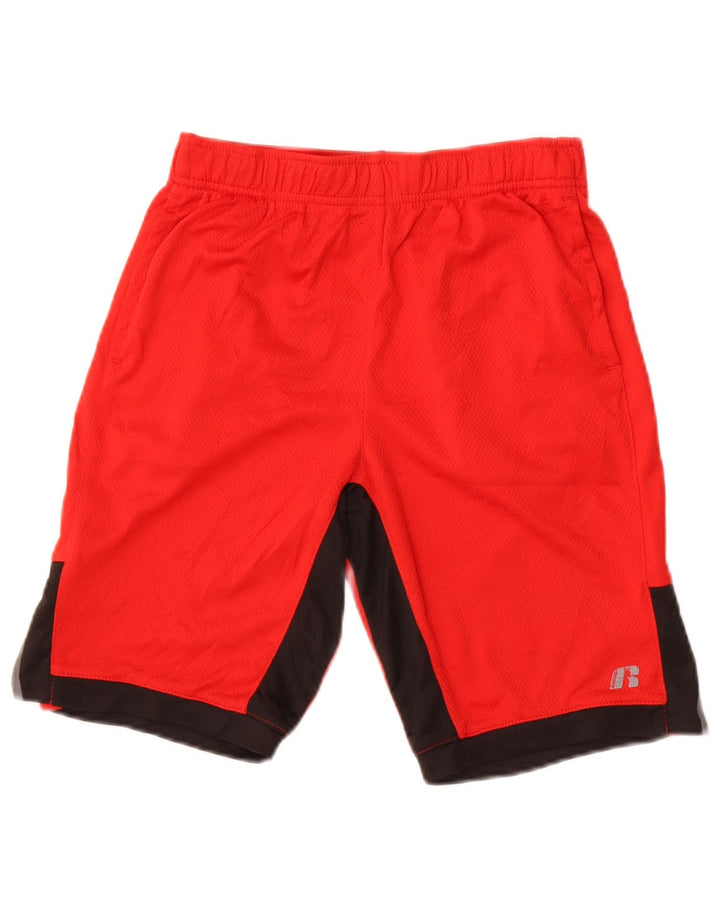 Pantaloncini sportivi da ragazzo Russell Athletic 14-15 anni XL Poliestere color block rosso