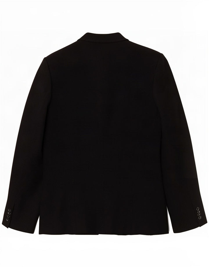Laura Ashley Giacca blazer a 1 bottone da donna UK 8 piccola in viscosa nera