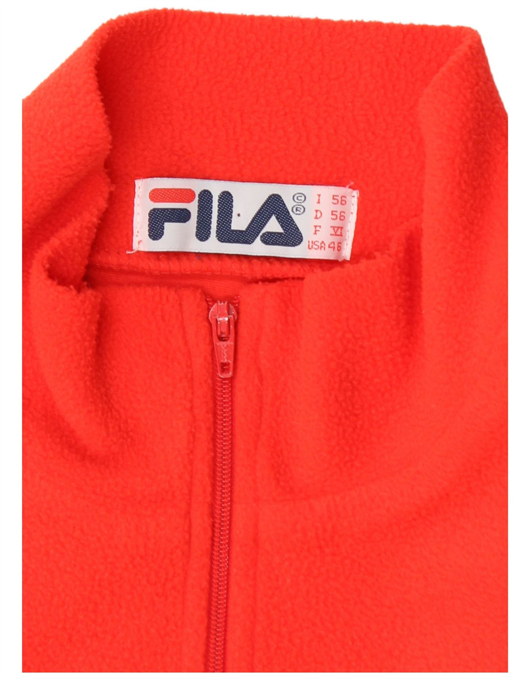 Maglione in pile da uomo Fila con collo con zip IT 56 2XL Arancione