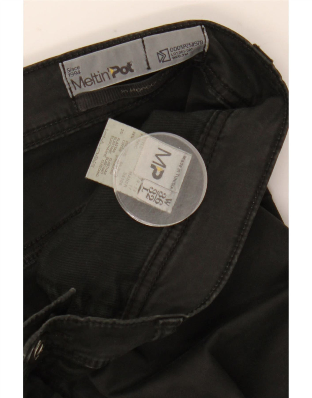 Jeans dritti da uomo Meltin' Pot W36 L32 cotone nero