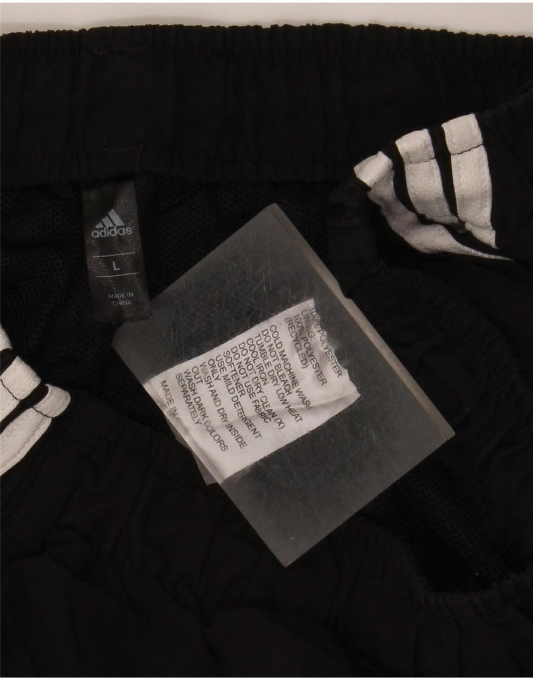 Pantaloncini sportivi da uomo Adidas grandi in poliestere nero