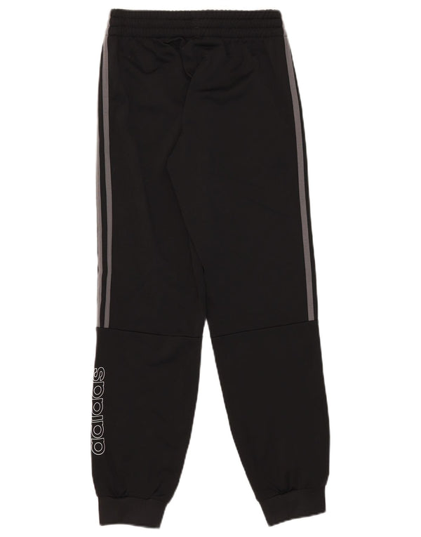 Pantaloni da tuta con grafica Adidas da ragazzo, pantaloni da jogging, 11-12 anni, poliestere nero