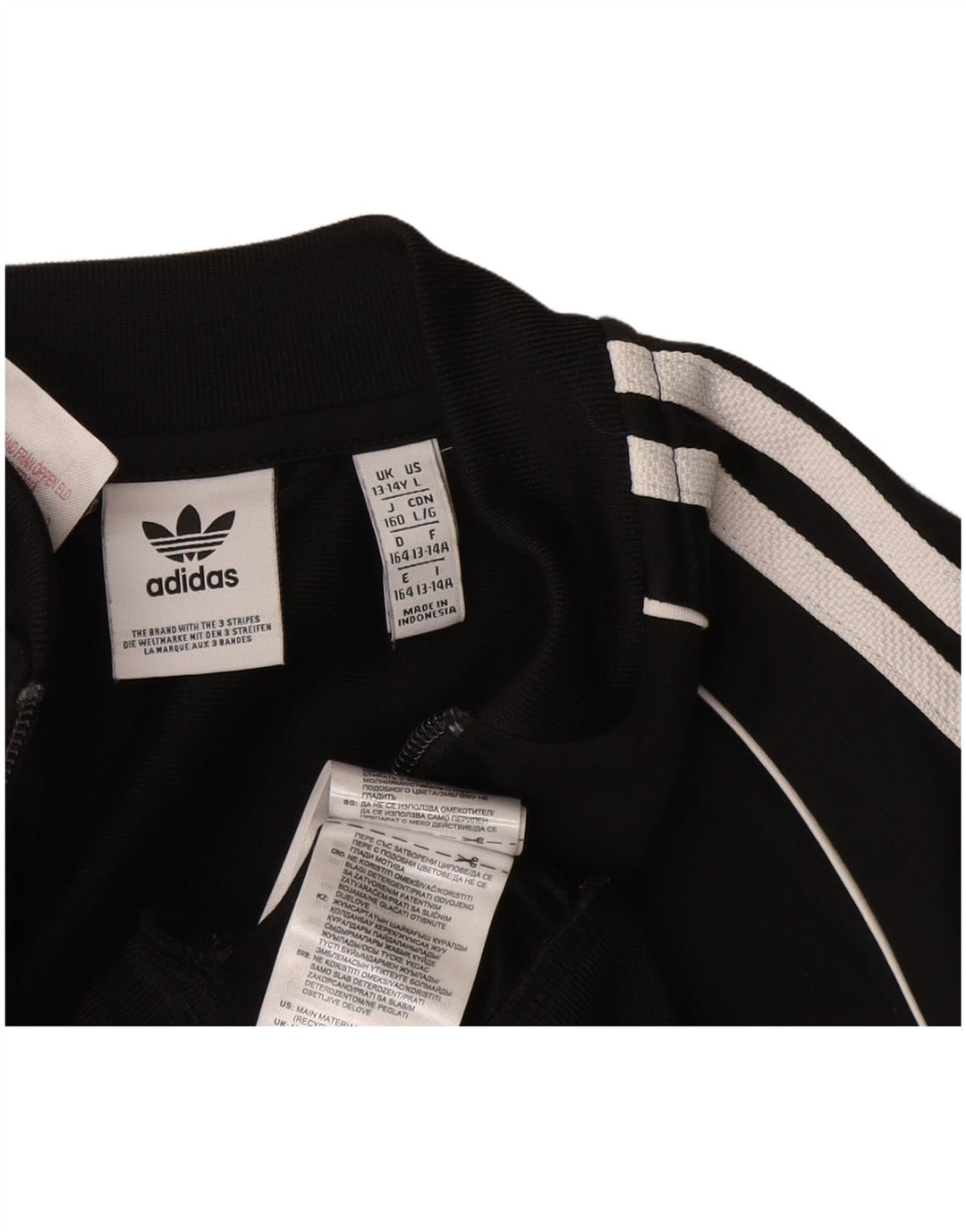Giacca top della tuta da ragazzo ADIDAS 13-14 anni in poliestere nero