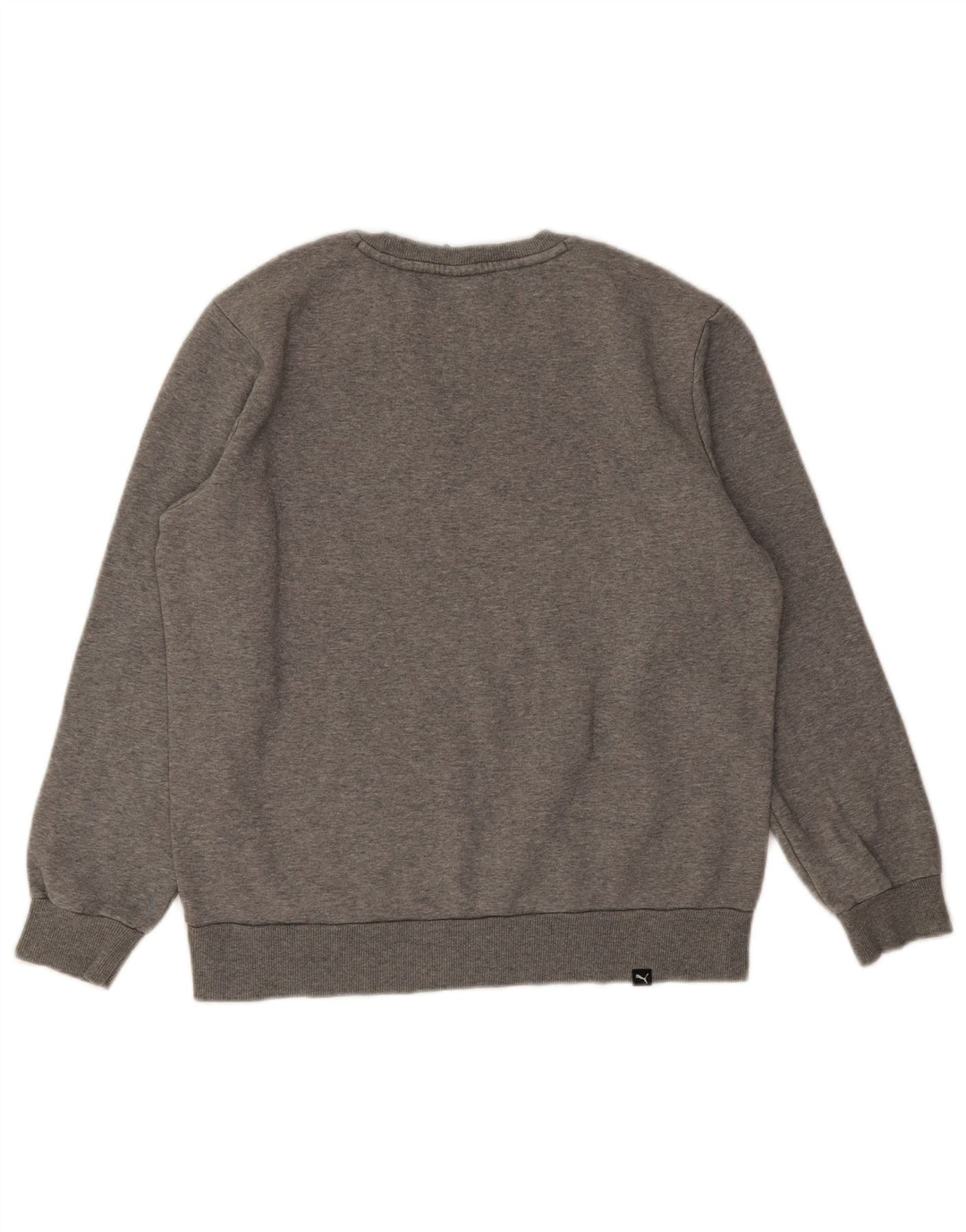 Felpa grafica da uomo PUMA in cotone grigio medio screziato