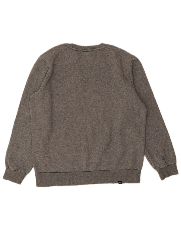 Felpa grafica da uomo PUMA in cotone grigio medio screziato