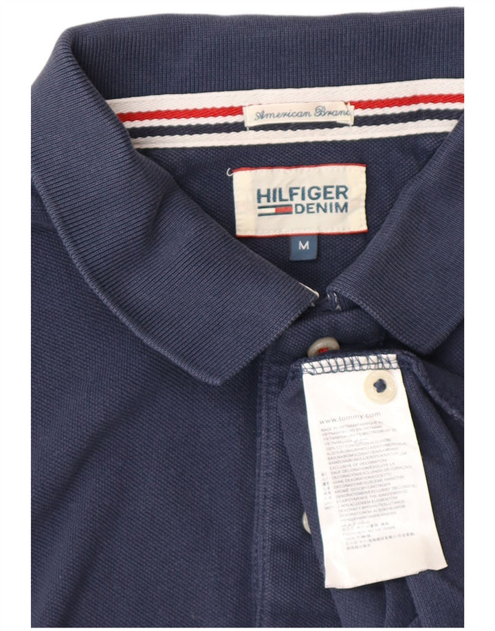 Polo alta da uomo Tommy Hilfiger media cotone blu navy