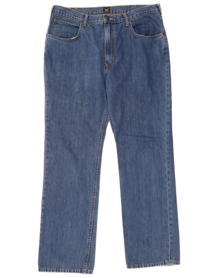 Jeans dritti da uomo Lee Brooklyn W38 L32 cotone blu