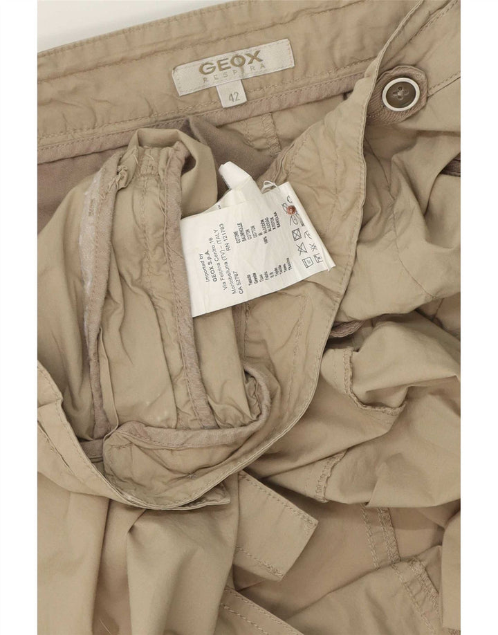 Geox Mini Gonna Dritta Donna IT 42 Media W30 Cotone Beige