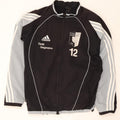 Giacca da ginnastica grafica da uomo Adidas UK 38/40 Medium Black Colourblock