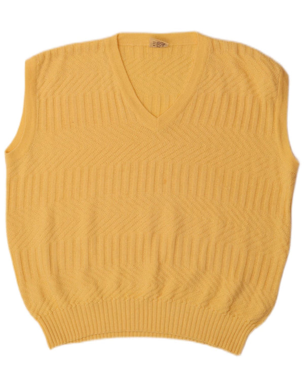 Canotta Canotta Uomo Angelo Litrico IT 52/54 Large Cotone Giallo