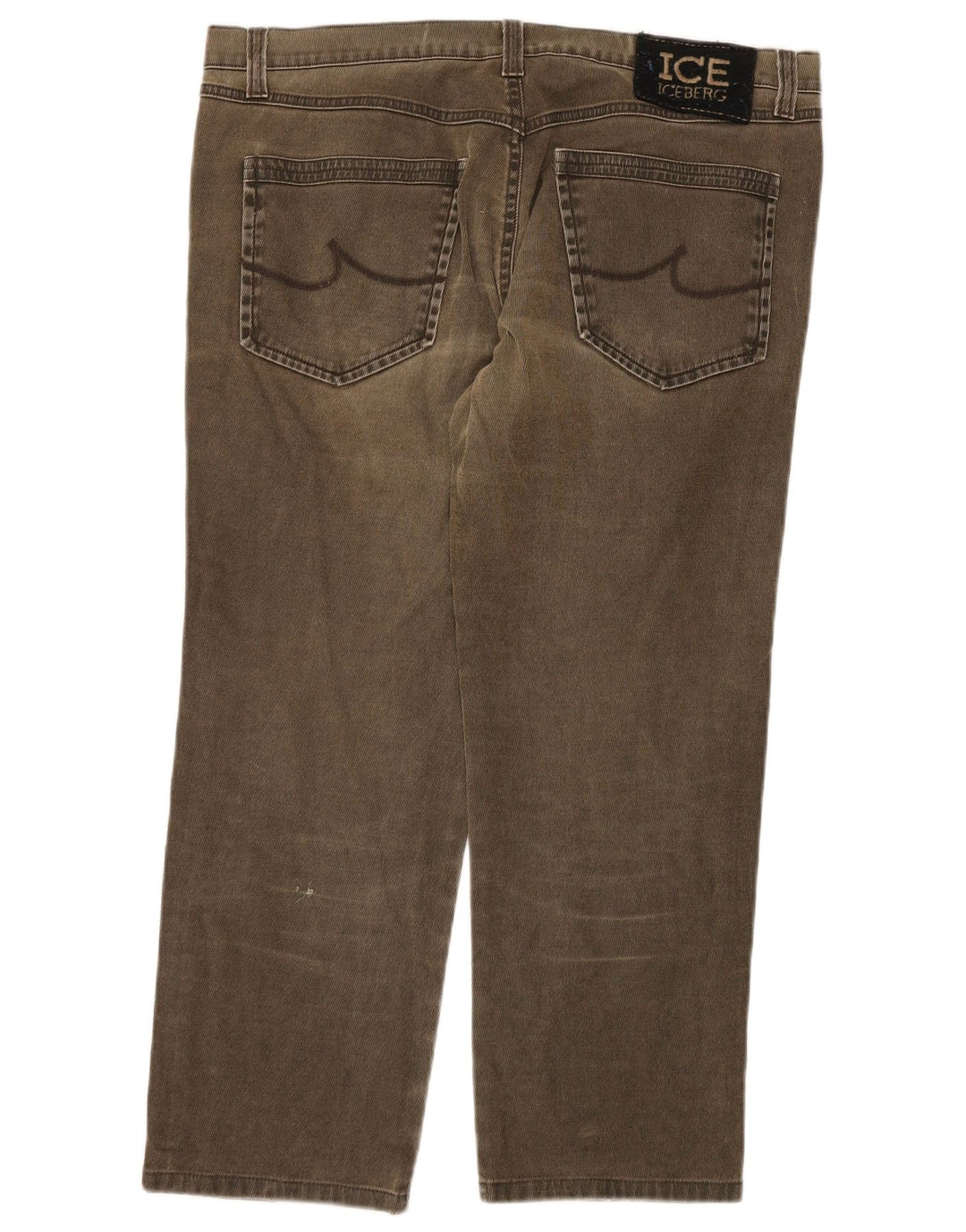 Jeans dritti da uomo ICEBERG W38 L27 cotone kaki