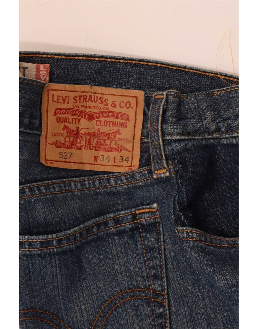 Levi's Uomo 527 Jeans Bootcut Bassi W34 L29 Blu