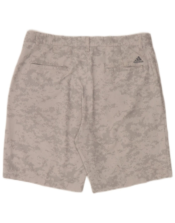 Pantaloncini sportivi da uomo Adidas Large in poliestere mimetico grigio
