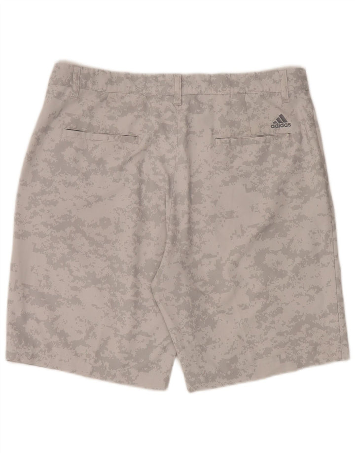 Pantaloncini sportivi da uomo Adidas Large in poliestere mimetico grigio