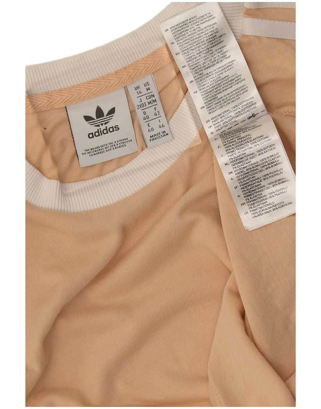 T-shirt da donna Adidas Top UK 14 cotone beige medio