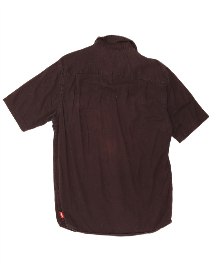 Camicia a maniche corte da uomo Wrangler piccola in cotone nero