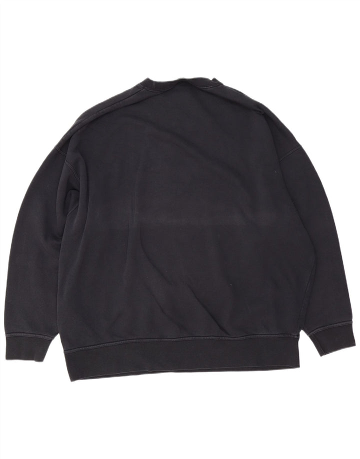 Felpa da uomo ampia NIKE, maglione piccolo in cotone nero