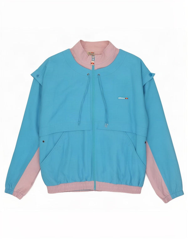 Ellesse Womens Tracksuit Top Jacket IT 48 XL Blue Colourblock Polyamide
