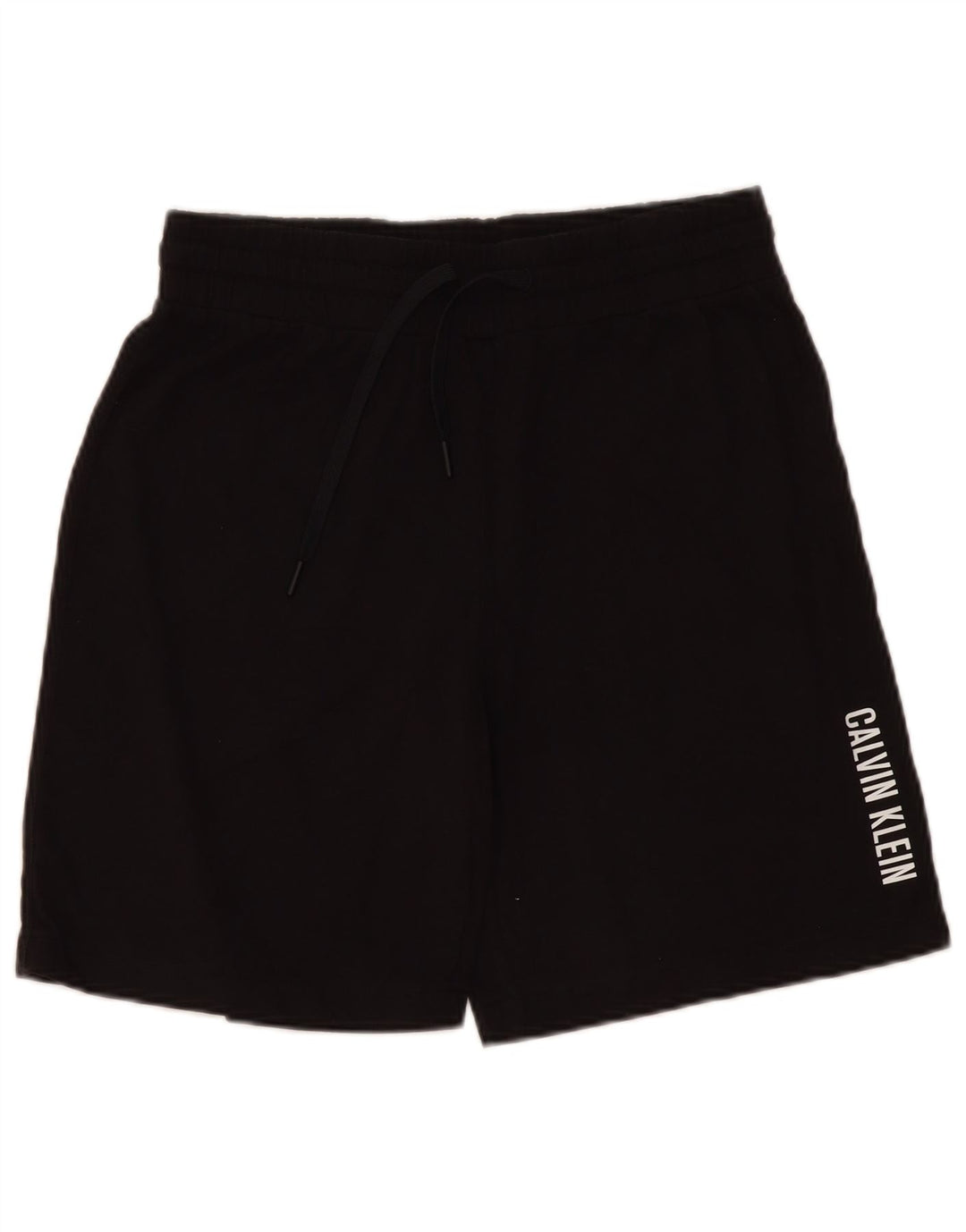 Pantaloncini da bagno grafici da uomo Calvin Klein in cotone nero medio
