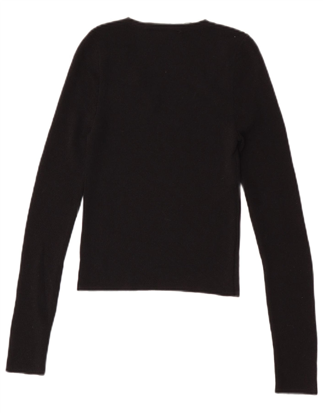 Top corto da donna Zara a maniche lunghe UK 8 Small nero in poliammide