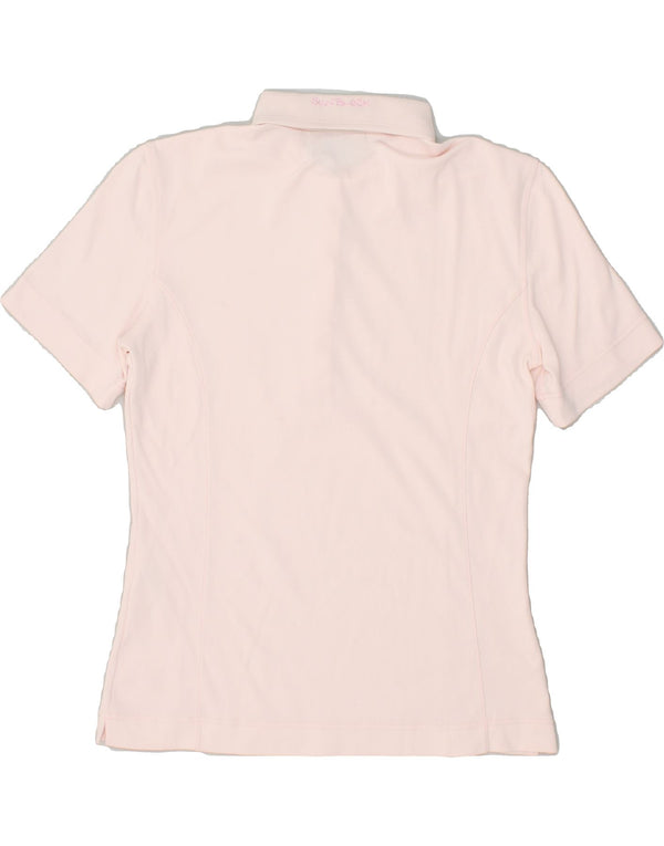 CHERVO Womens Polo Shirt IT 40 Small Pink Polyamide