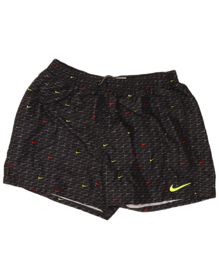 NIKE Pantaloncini sportivi grafici da uomo XL Poliestere geometrico nero