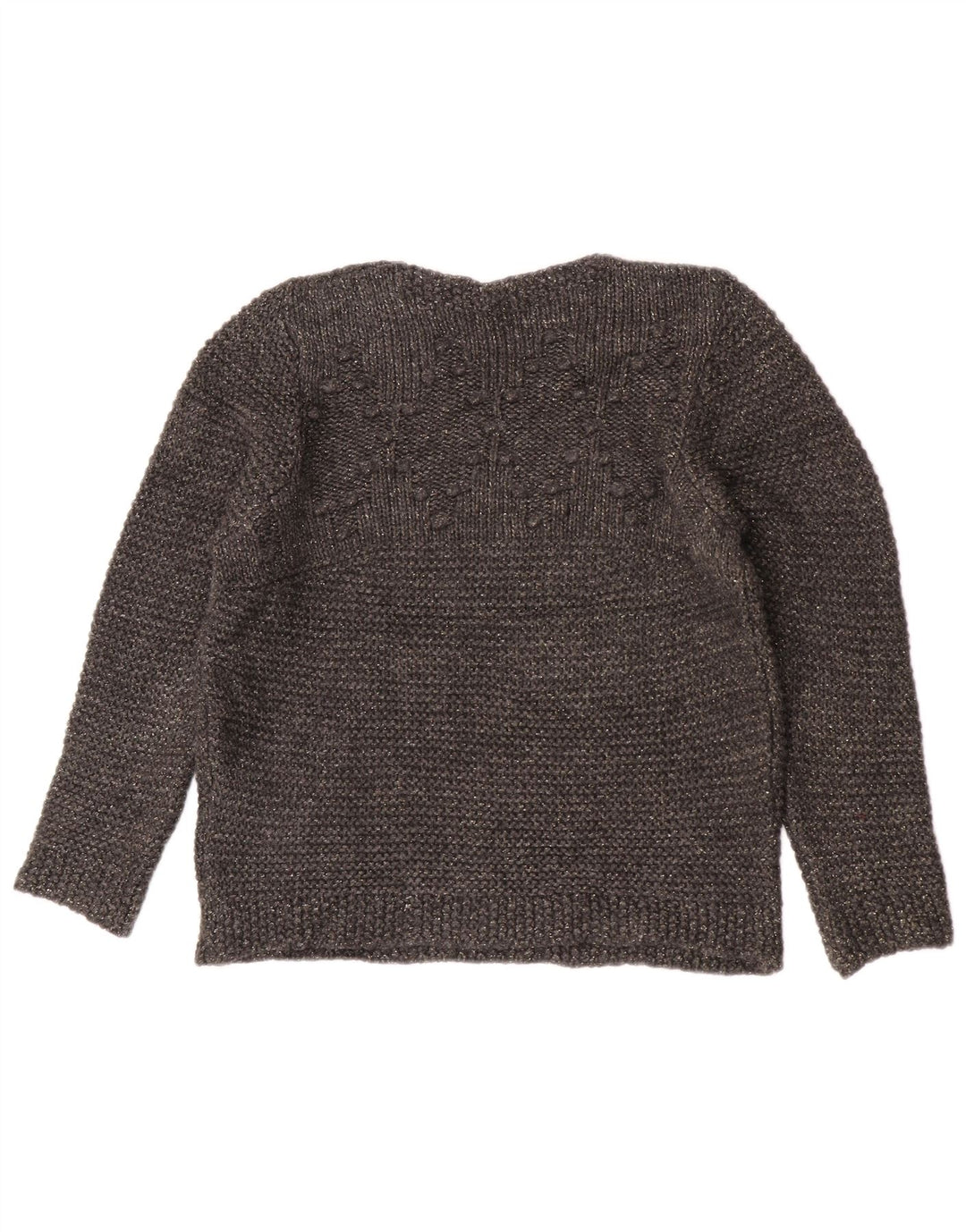 Maglione maglione girocollo da donna Marks & Spencer UK 16 grande grigio screziato