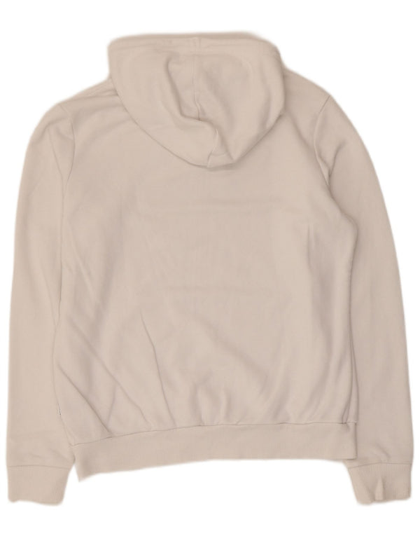 Felpa con cappuccio grafica da donna Puma UK 14 grande cotone bianco