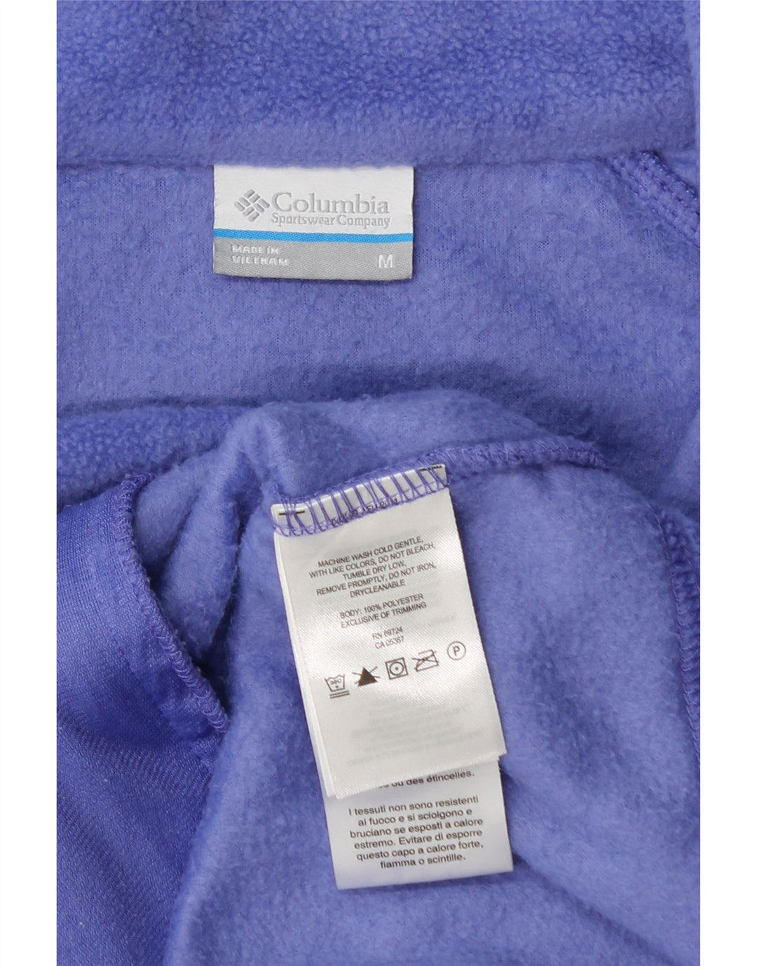Giacca in pile da donna COLUMBIA UK 14 Poliestere viola medio