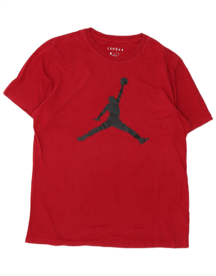 T-shirt grafica da uomo Jordan Top grande in cotone rosso