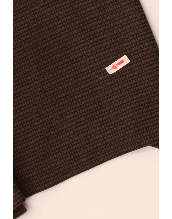 Gonna a tubino da donna Marks & Spencer W32 grande poliestere geometrico marrone