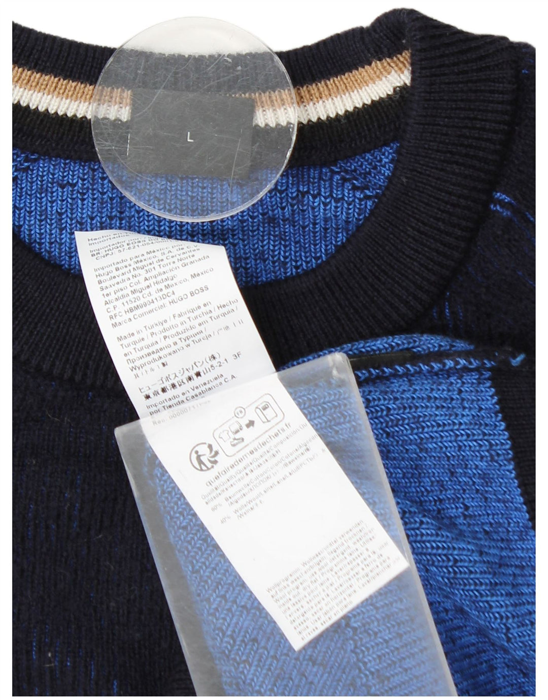 Maglione maglione girocollo da ragazzo Hugo Boss 11-12 anni grande cotone blu navy