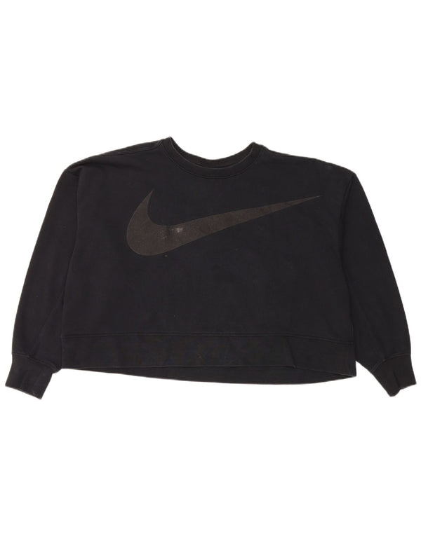 Felpa oversize con grafica Nike Dri Fit da donna, taglia UK 16, grande, nera