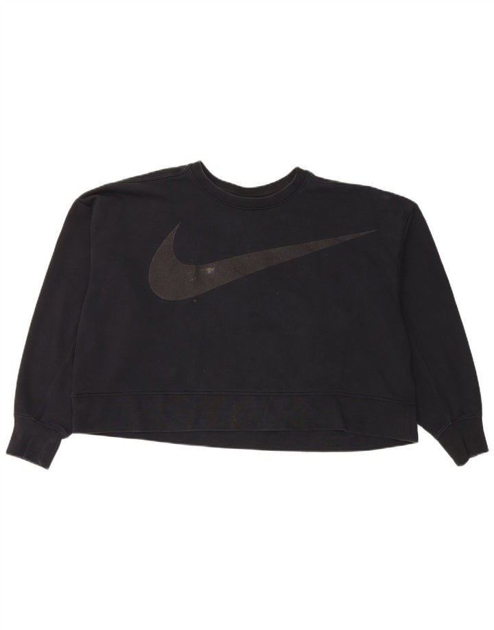 Felpa oversize con grafica Nike Dri Fit da donna, taglia UK 16, grande, nera